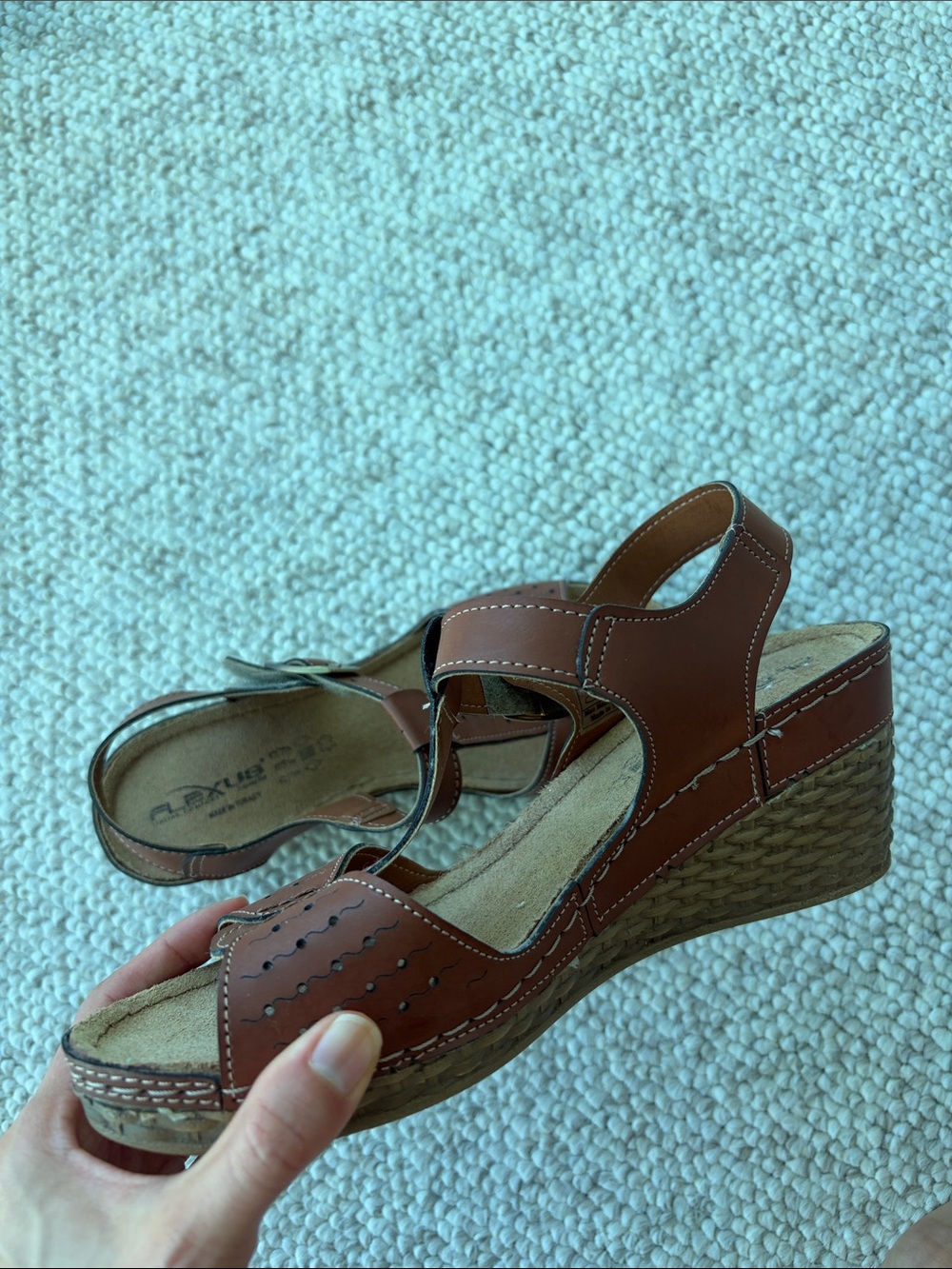 Women's Brown Wedge Sandals - Comfortable Summer Style